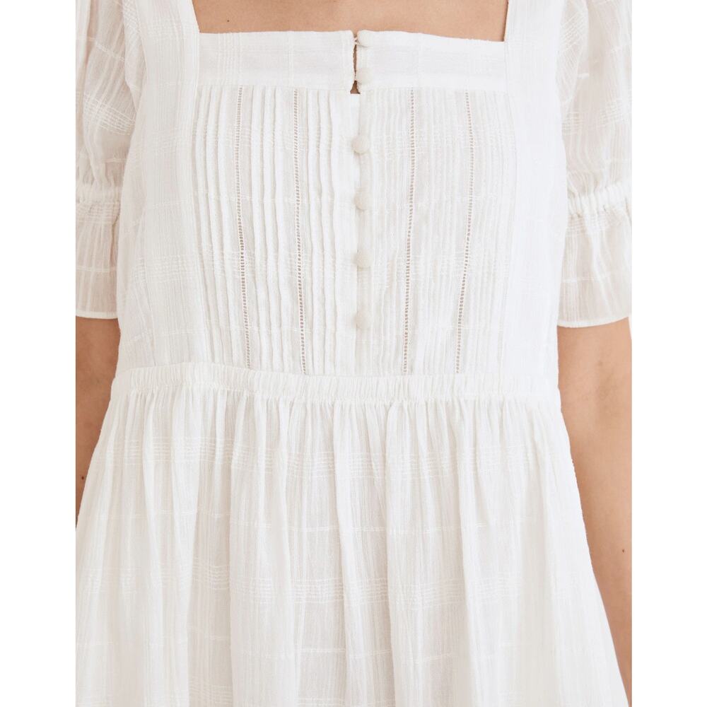 Madewell Puff Sleeve Drawstring Minidress Lighthouse - XL - Picture 3 of 4